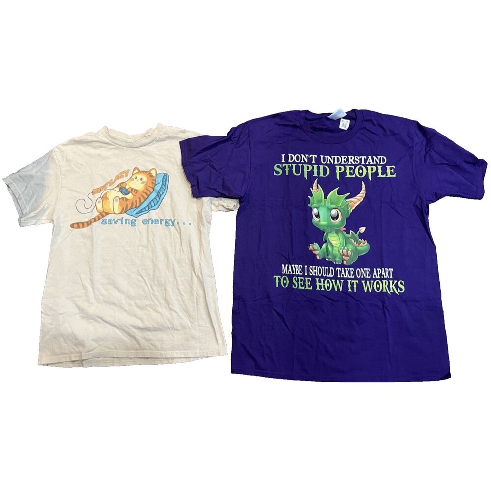 Anime Graphic Tee Lot Bananya Ninja Cat Crunchyroll + Sakamoto Days Shirt Mens M